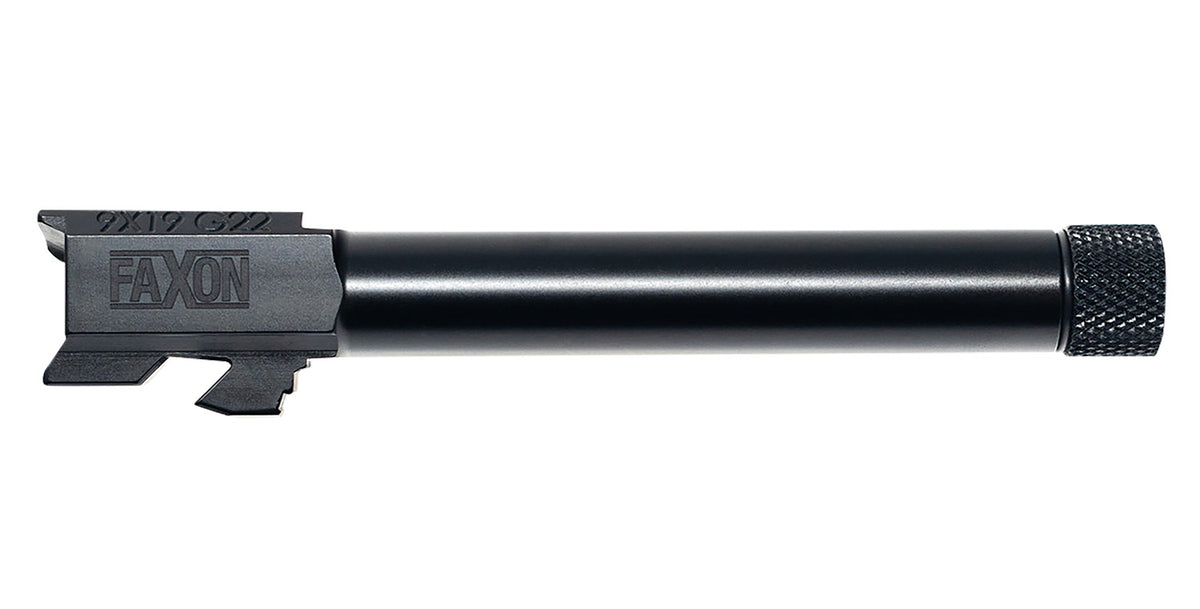 Faxon Duty Series 9mm Replacement Barrel Fits Glock G22 Gen2-4 4150 Steel