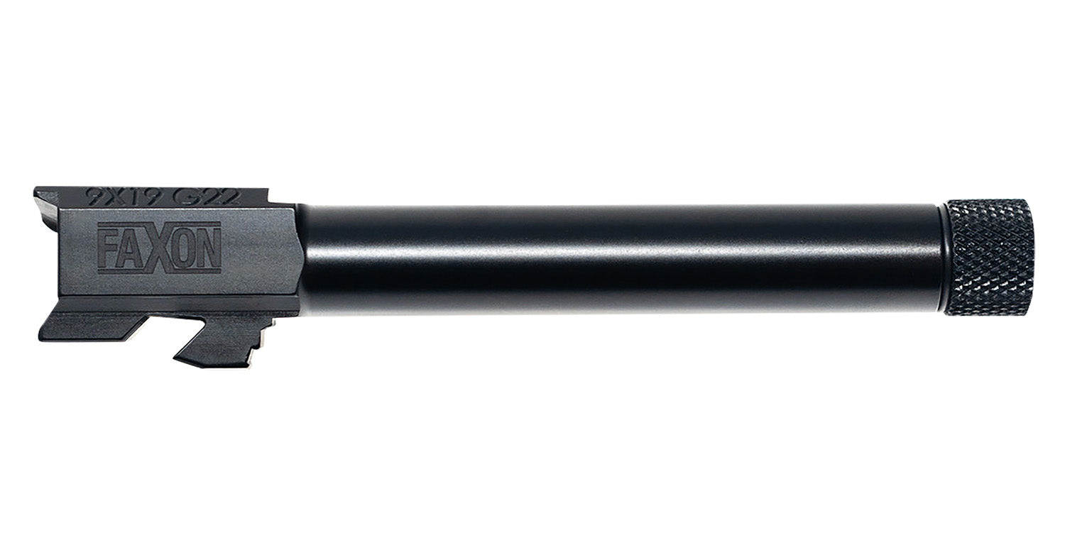 Faxon Duty Series 9mm Replacement Barrel Fits Glock G22 Gen2-4 4150 Steel