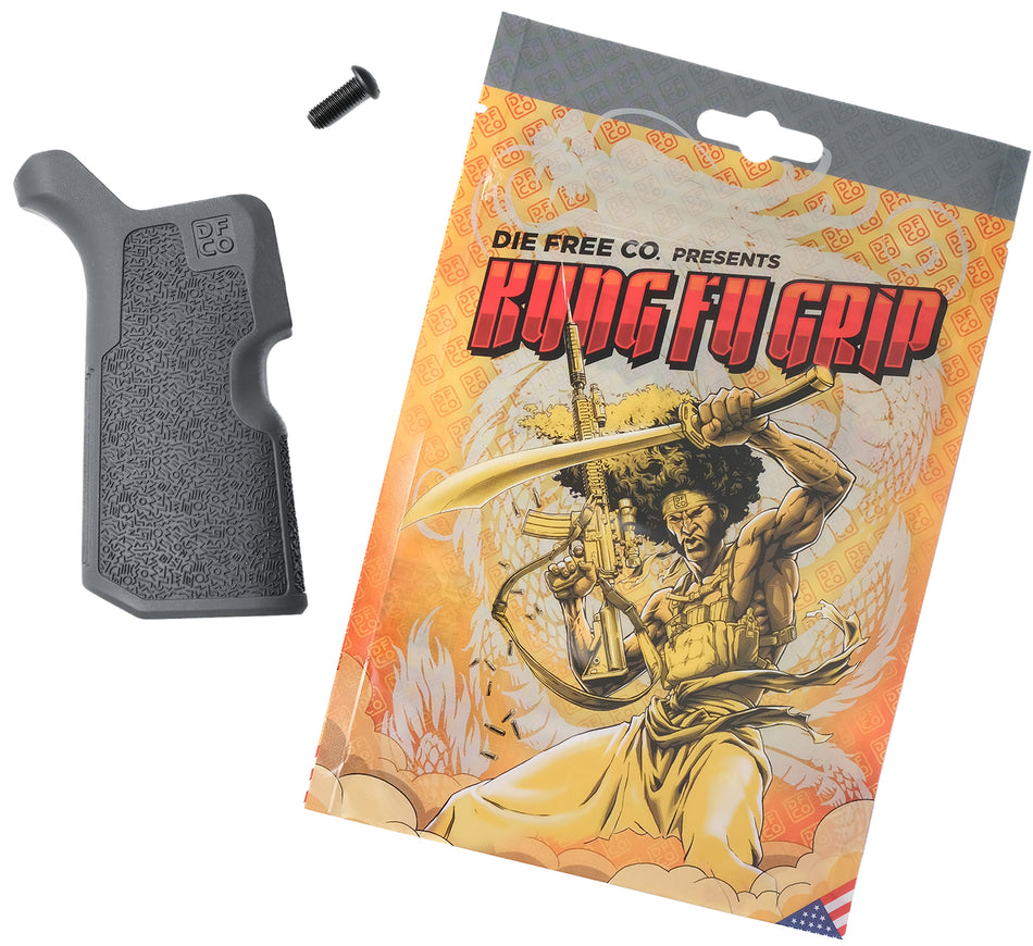 Die Free Co Kung Fu Grip Gray Nylon Pistol Grip for AR15/M4 & AR10/SR25
