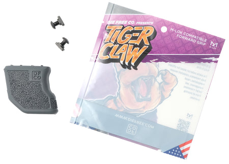 Die Free Co Tiger Claw Gray Nylon 10-Degree Angled Fore Grip M-Lok