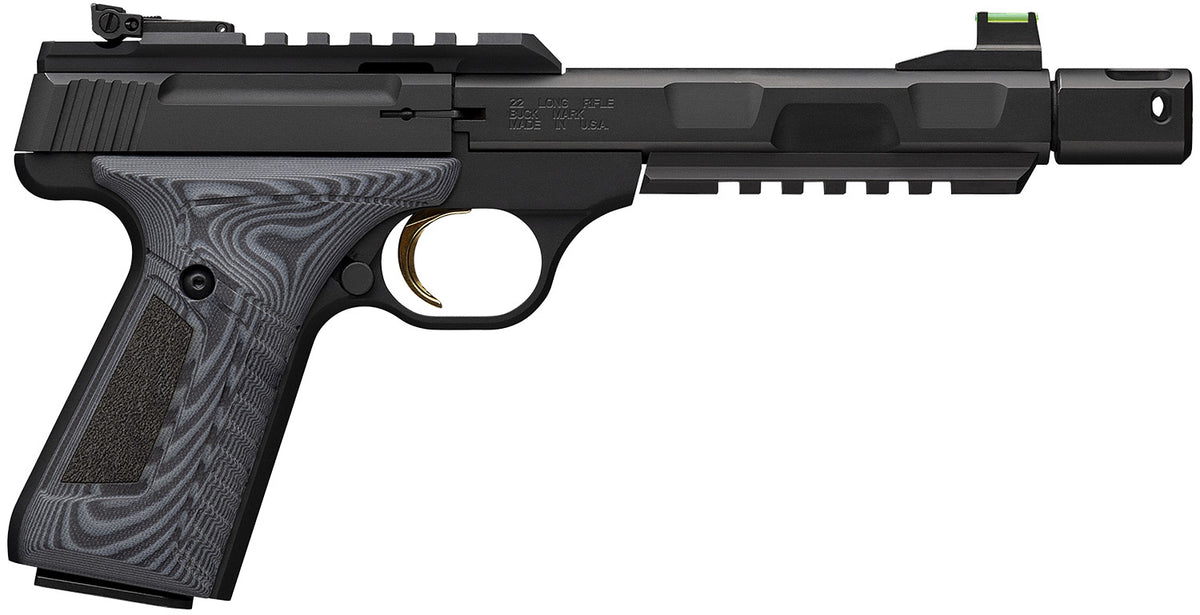 Browning Buck Mark Contour Pro .22 LR Pistol, 10+1 Capacity, 5.9" Barrel, Gray/Black G-10 Grip