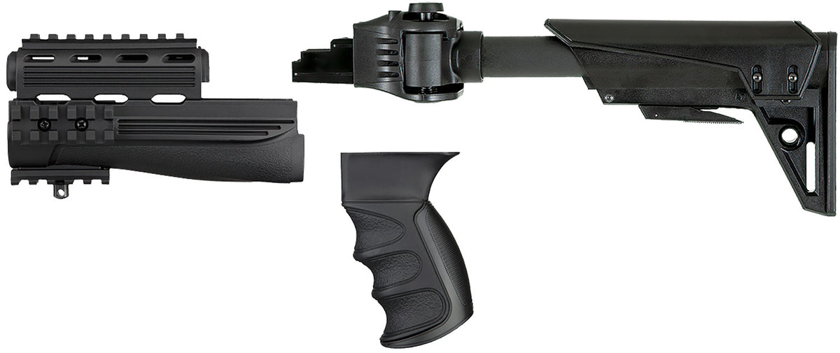 ATI Strike Force Gen2 AK-47 Stock System Black with X2 Recoil Pistol Grip and Handguards