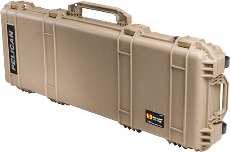 Pelican 1720 Tan Wheeled Protector Hard Case 3 Pc Foam for 42" Firearms