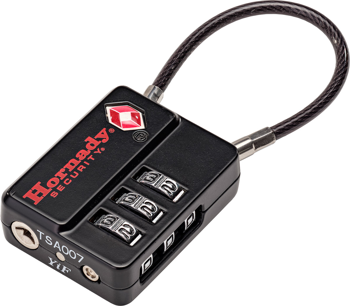 Hornady TSA Micro Flex Cable Lock Keyless Combination Black Aluminum