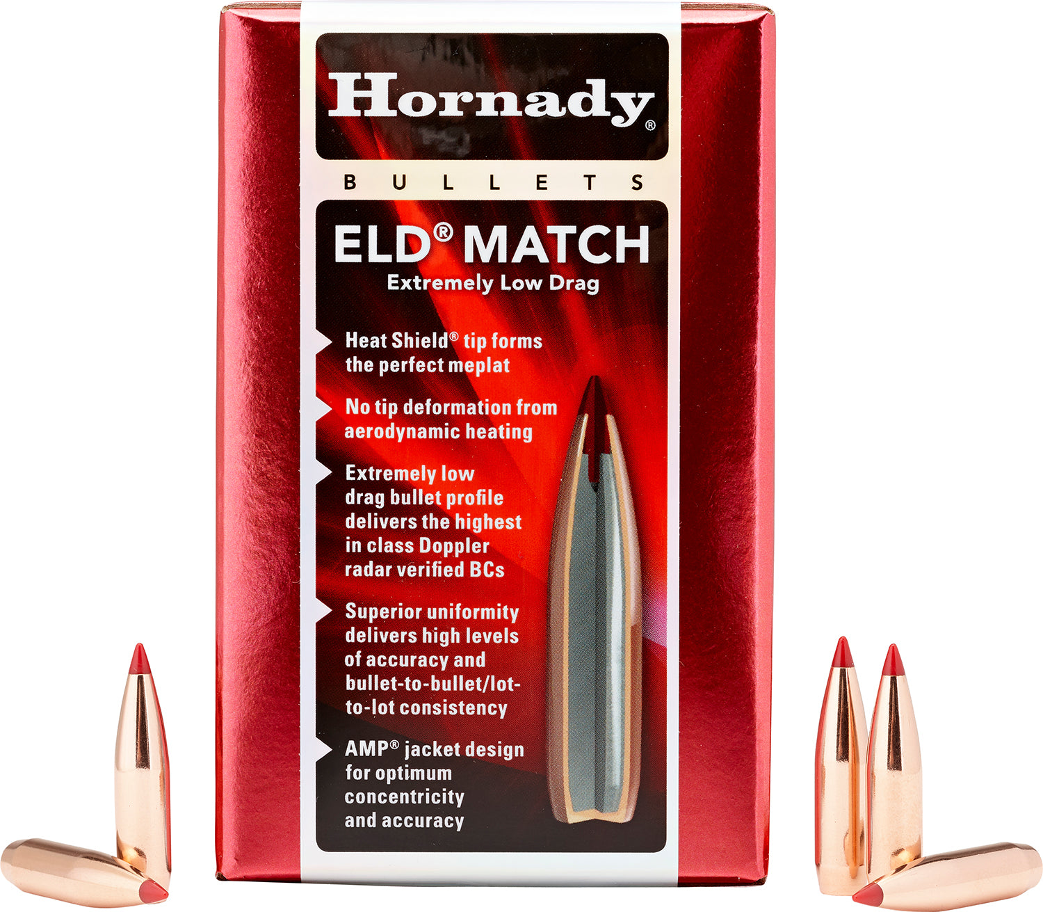 Hornady .264 Cal 6.5mm 147gr ELD Match Bullets 500/Box