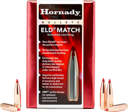 Hornady .264 Cal 6.5mm 147gr ELD Match Bullets 500/Box