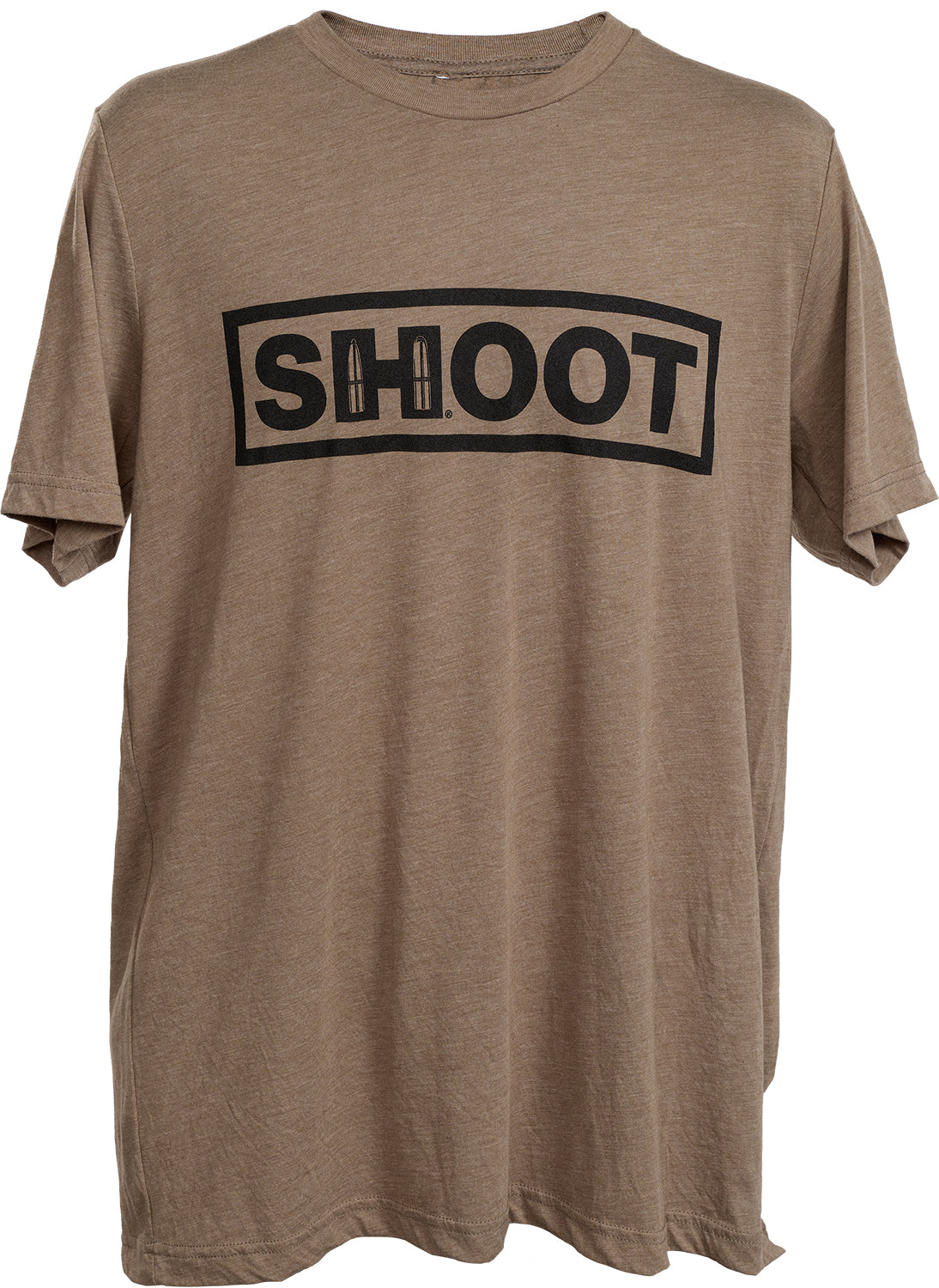 Hornady 99606XXXL Shoot Short Sleeve Tri-Blend Tee Brown 3XL