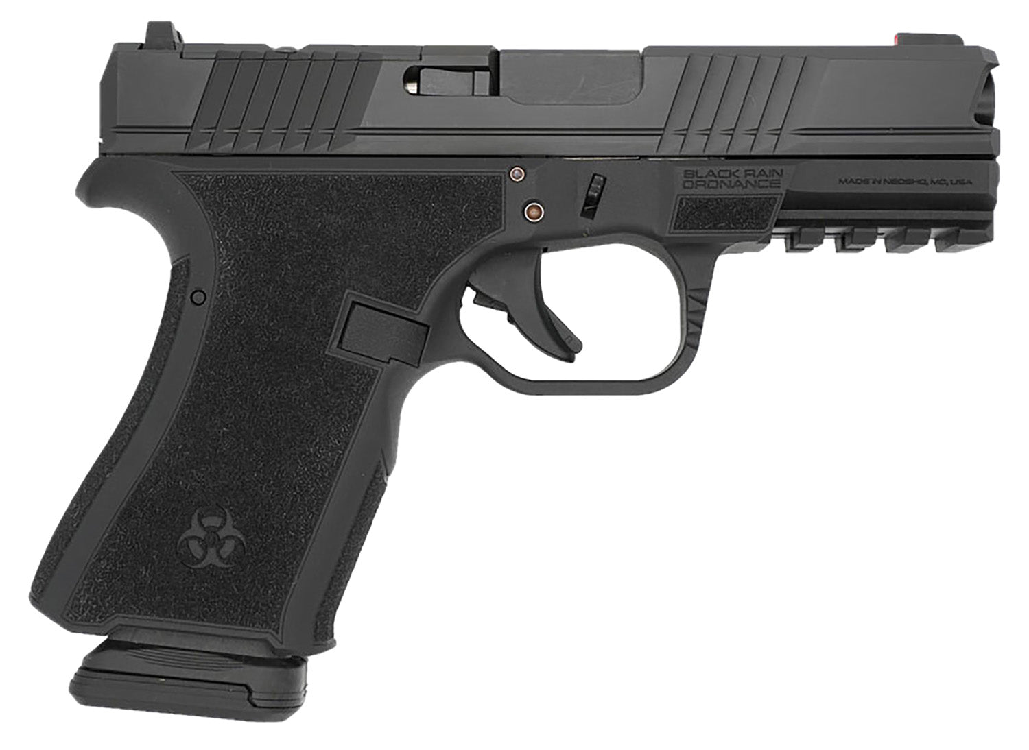 Black Rain Ordnance FL9MMBLK Compact Frame 9mm 15+1 4" Stainless Steel Slide
