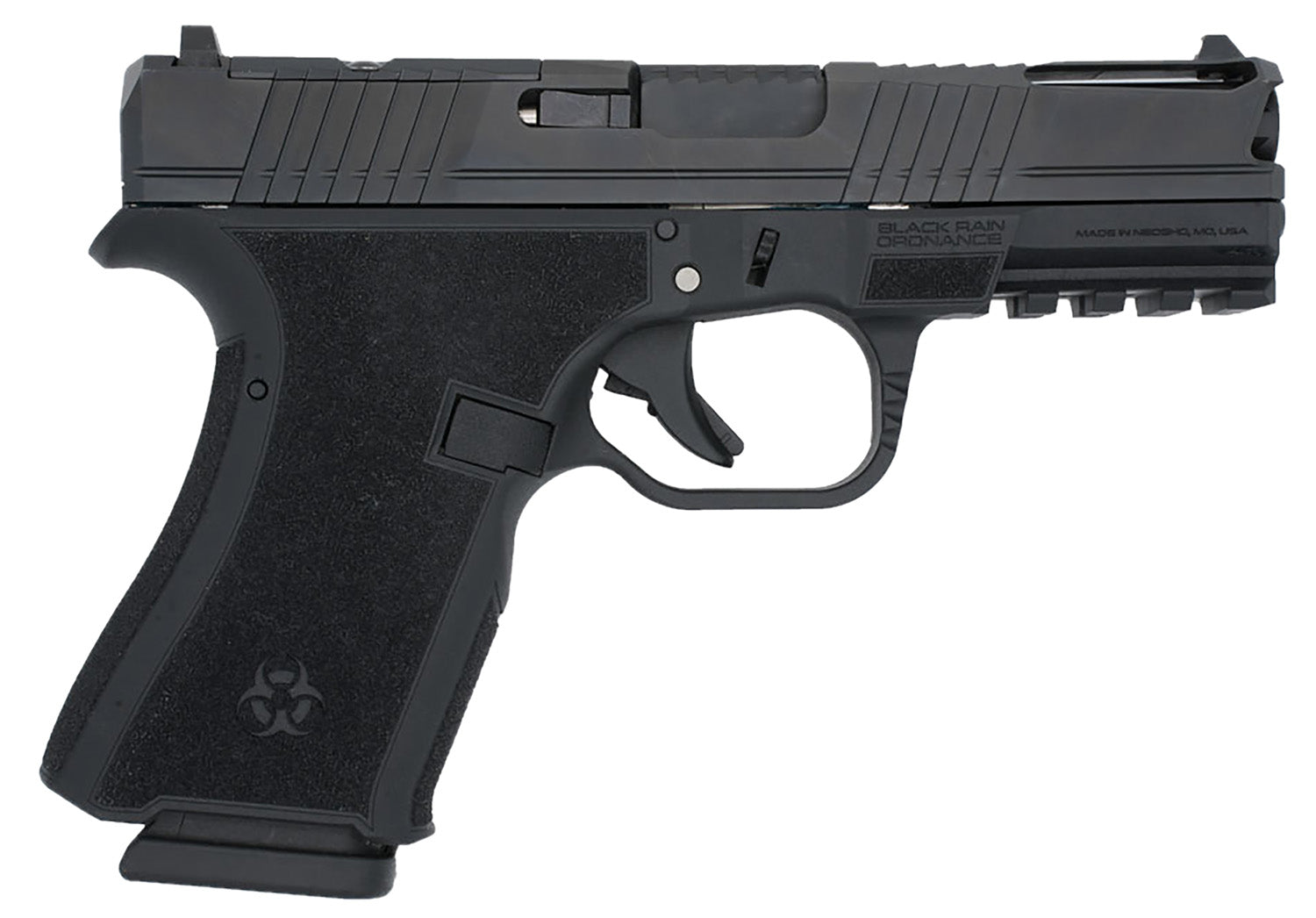 Black Rain Ordnance FLP9MMBLK Compact Frame 9mm 15+1 4" Stainless Steel Slide