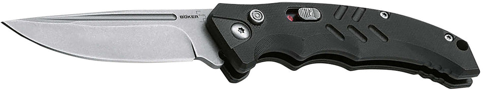 Boker Plus Intention II Automatic Folder Drop Point D2 Steel Blade Black G10 Scales