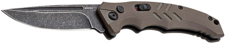 Boker Plus Intention II Automatic Folder Drop Point D2 Blade Brown G10 Scales