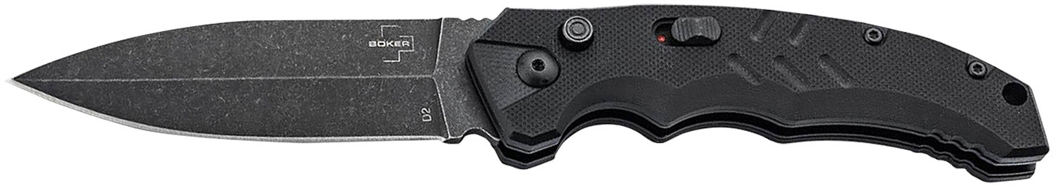 Boker Plus Intention II Auto Folding Dagger 3.35" Black Stonewash D2 Blade G10 Handle
