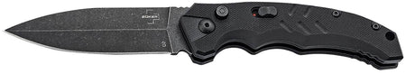 Boker Plus Intention II Auto Folding Dagger 3.35" Black Stonewash D2 Blade G10 Handle