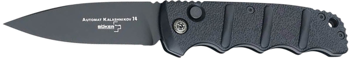 Boker 01KALS99 Kalashnikov 3.35" D2 Steel Blade Black Aluminum Handle Automatic Folding Knife