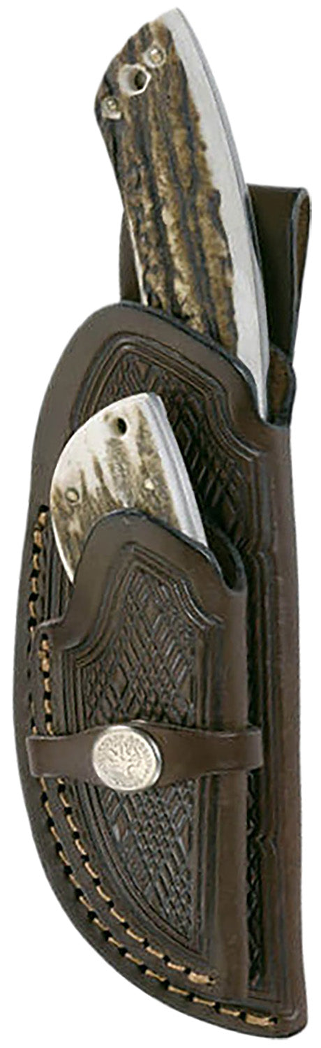 Boker Arbolito 02BA5130H Hunters Combo Fixed Blade Set Caper & Gut Hook 440C Stainless Stag Handle