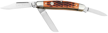 Boker Stockman Traditional 110852 Medium D2 Steel Blade Knife with Brown Jigged Bone Handle