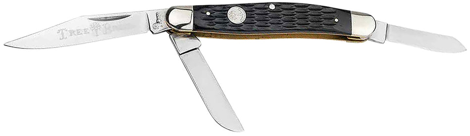Boker Stockman Traditional 110856 Large D2 Steel Blade Knife with Black Jigged Bone Handle