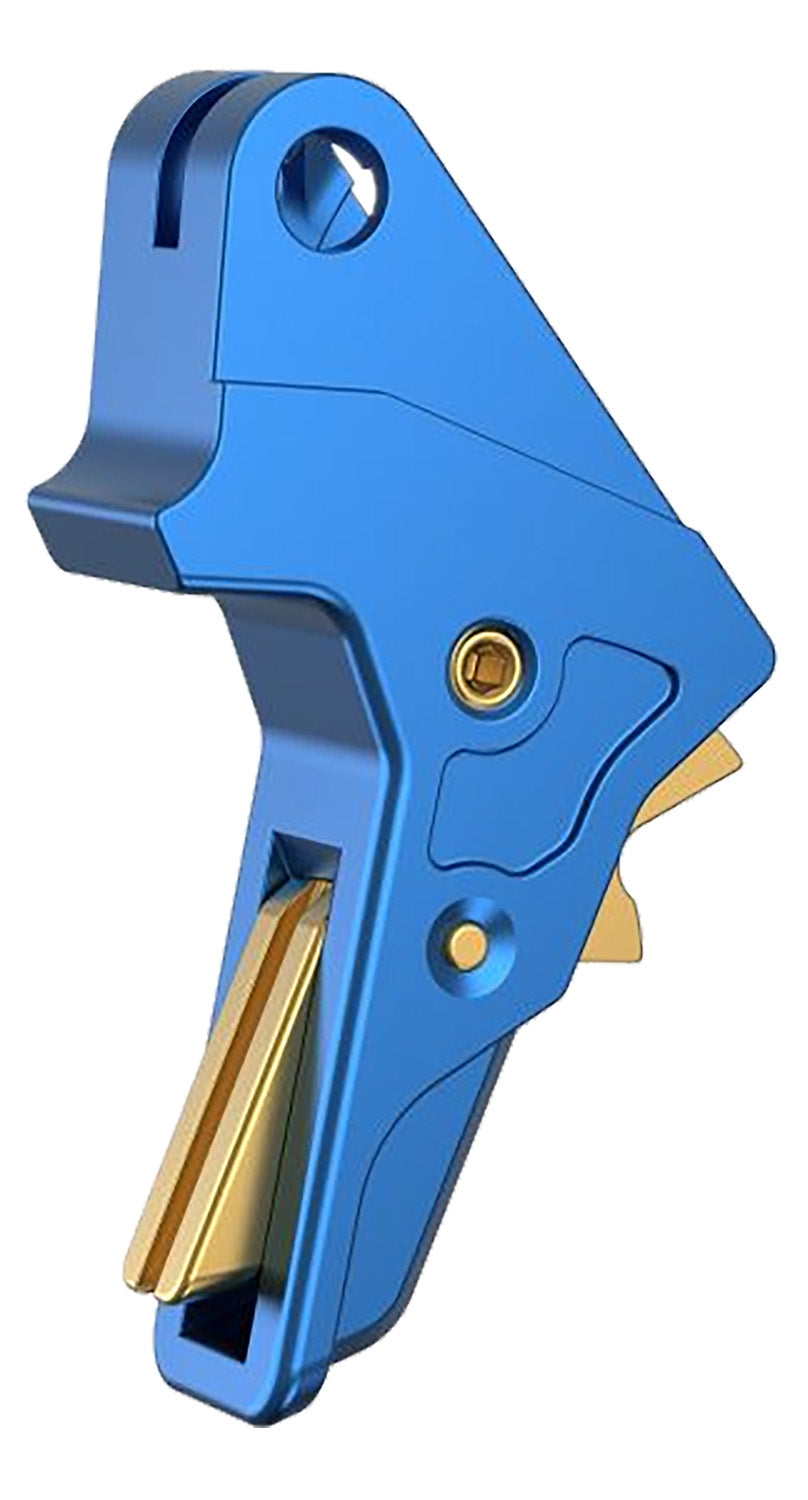 Tyrant CNC Blue Trigger with Gold Shoe Upgrade for S&W M&P Full-Size Compact