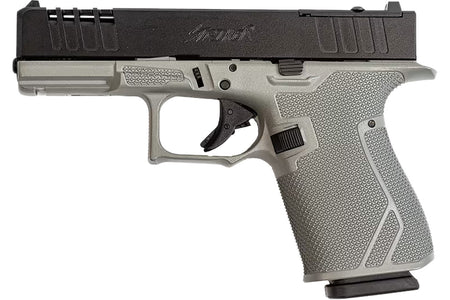 Great Lakes Firearms GL19SRK Striker 9mm 15+1 4in Pistol - Front/Rear Serrated Slide, Bull Shark Gray Cerakote