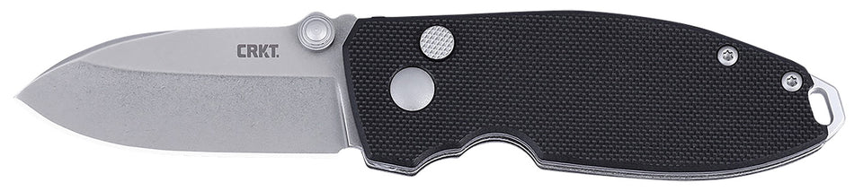 CRKT SQUID 2474 2.27" Stonewashed D2 Steel EDC Folder, Black G10 Handle