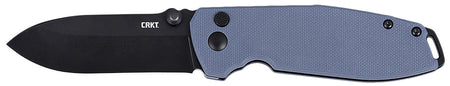 CRKT Squid XM 2495G 2.95" Plain Folding Knife, Black Oxide D2 Blade, Gray G10 Handle