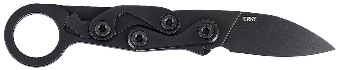 CRKT Provoke EDC 4050K 2.47" Plain D2 Steel Folder Black Oxide Blade, Black Aluminum Handle