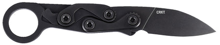 CRKT Provoke EDC 4050K 2.47" Plain D2 Steel Folder Black Oxide Blade, Black Aluminum Handle