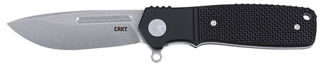 CRKT Homefront Compact K246KXP 2.91" Plain Stonewashed S35VN Folder, Black G10 Handle