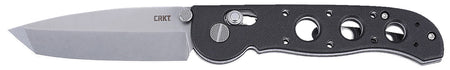 CRKT M16 02X 3.11" Tanto Plain Stonewashed D2 Folder, Black Grivory Handle