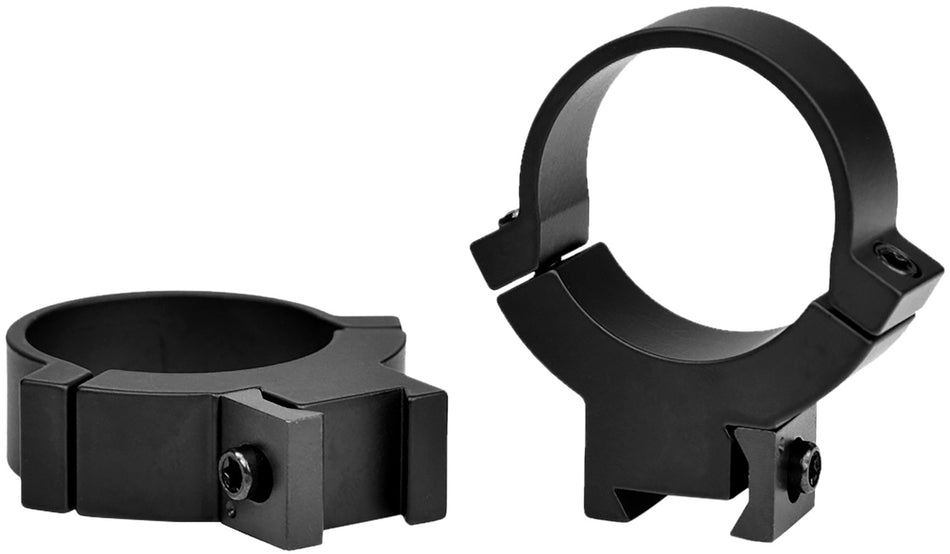 Warne Rimfire 732M 30mm High 70/30 Split Black Steel Scope Rings 3/8"/11mm Dovetail