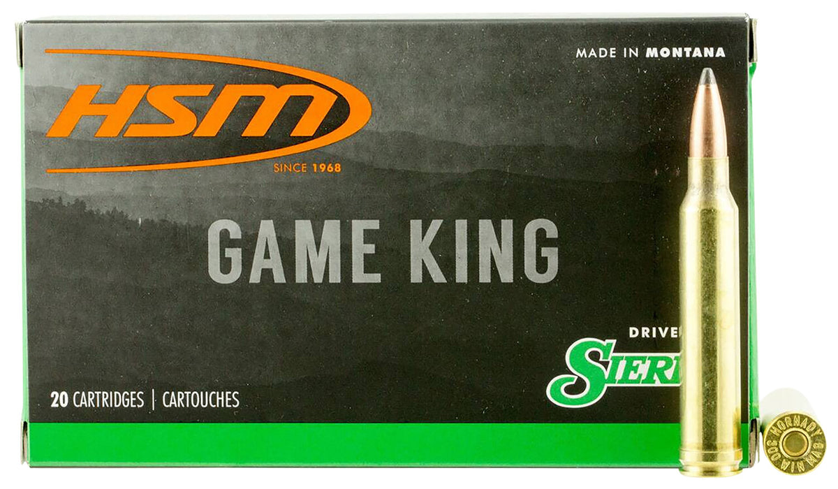 HSM .300 Rem SAUM Rifle Ammo  Spitzer Boat Tail JSP 180 grain 