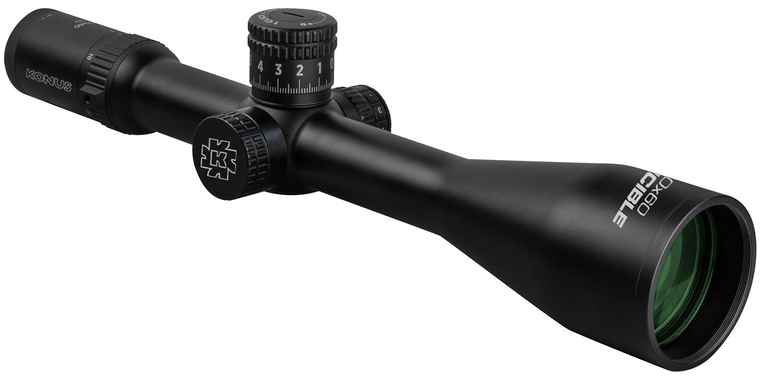 Konus Invincible 7177 5-50x60 34mm Tube Illuminated Fine Crosshair Dot Reticle Scope