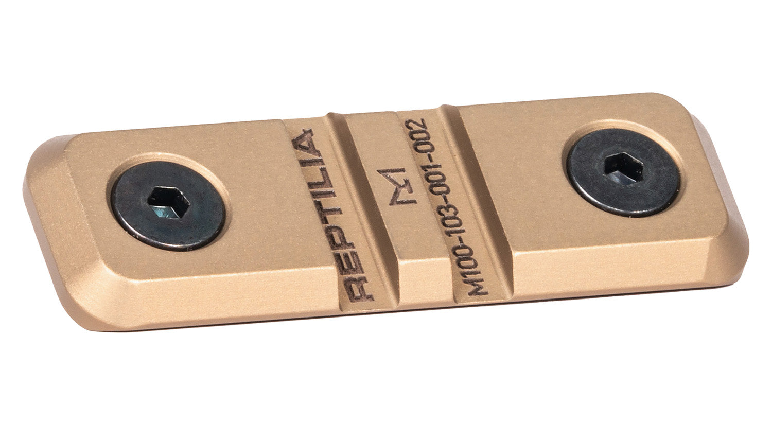 Reptilia LLC 100280 FDE 7075-T6 Aluminum Low Profile M-LOK Rail Mount