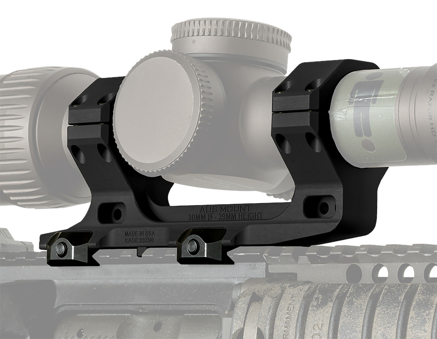 Reptilia AUS Optic Mount 100116 30mm Black 7075-T6 Aluminum Picatinny