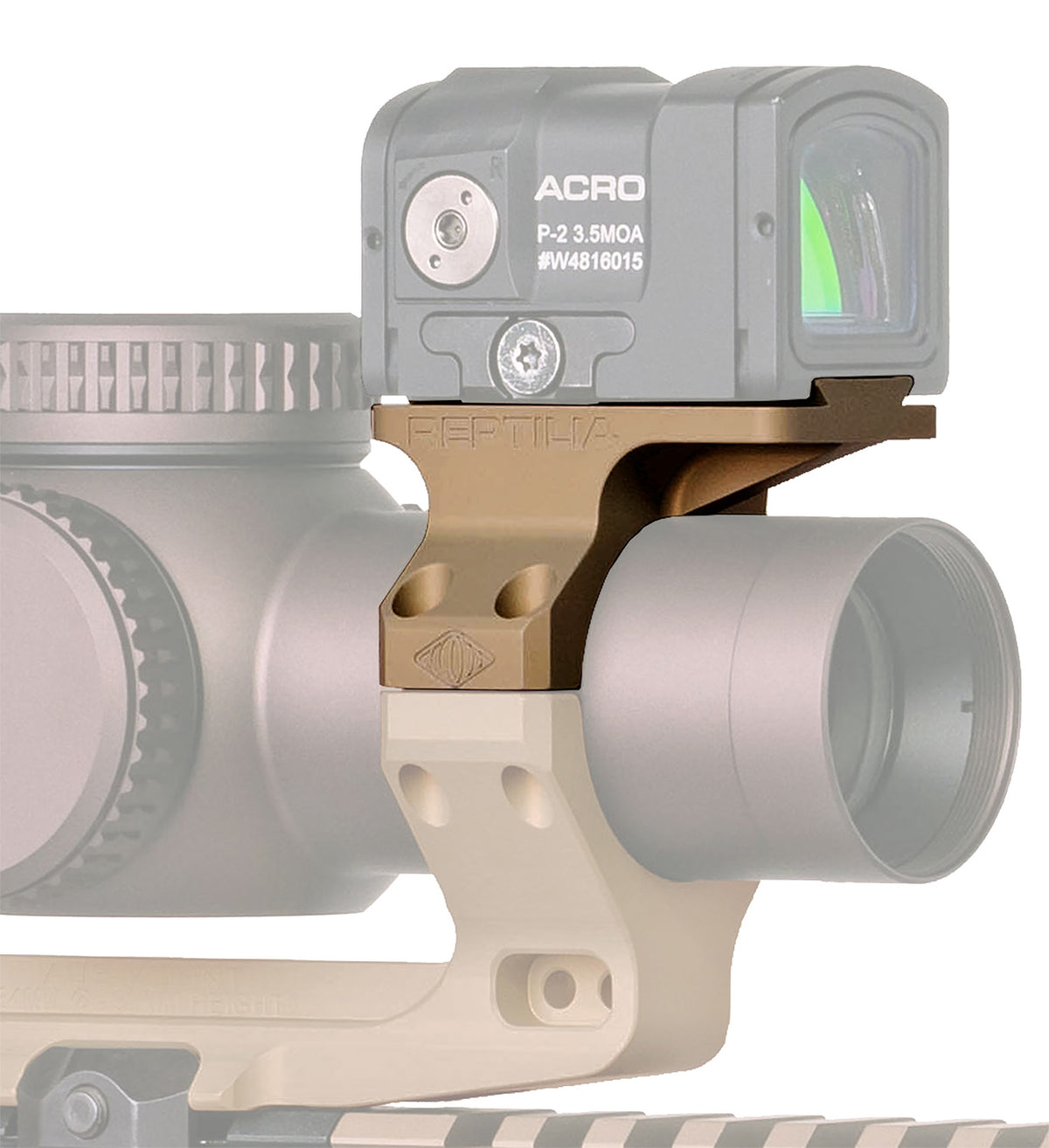 Reptilia LLC ROF-90 ACRO/MPS 34mm FDE Aluminum Offset Mount
