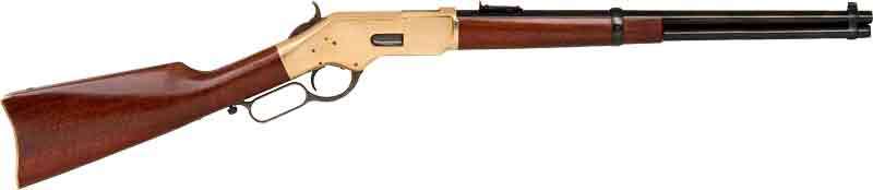 Cimarron 1866 Yellowboy Lever Rifle, .38 Special, 19" Barrel, Saddle Ring, Brass Receiver, Walnut Stock