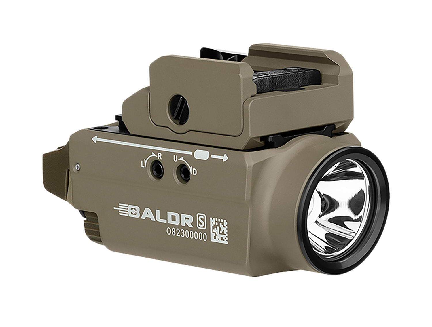 Olight BALDRS Baldr S BL FDE 800 Lumen White LED Tactical Light with Green Laser