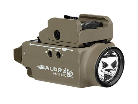 Olight BALDRS Baldr S BL FDE 800 Lumen White LED Tactical Light with Green Laser