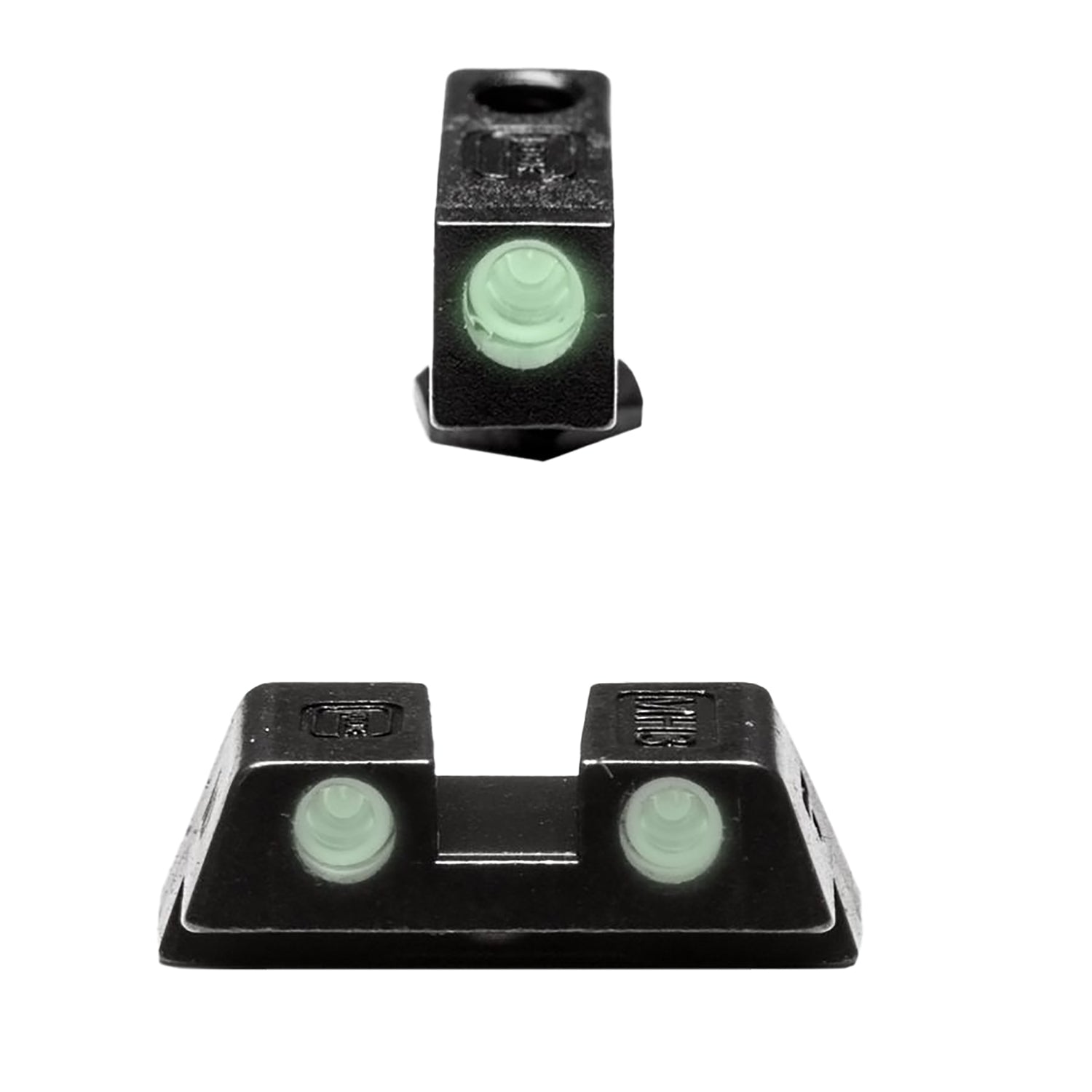 Glock 39930 Tritium Green Night Sights Black Frame Fits G42/G43