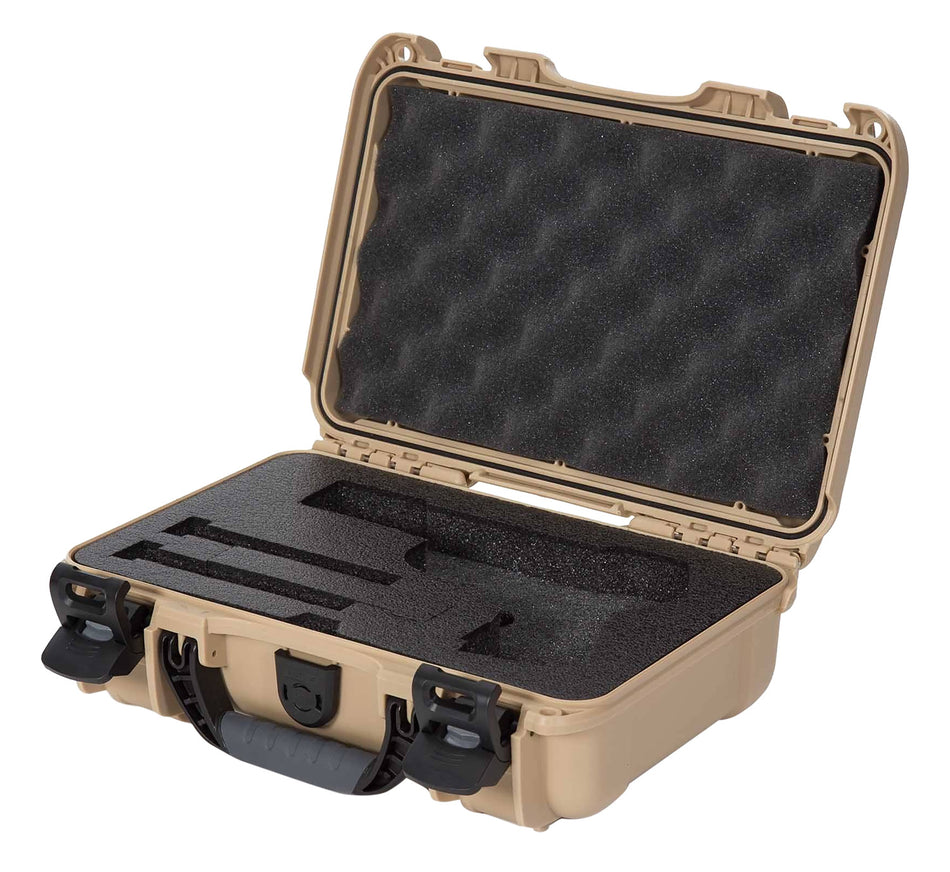 Nanuk 909 Tan Resin Classic Pistol Case Waterproof with PowerClaw Latching System