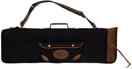 Browning 1413889912 FLEX Takedown Shotgun Case Canvas/Leather Black with Red Flannel Interior