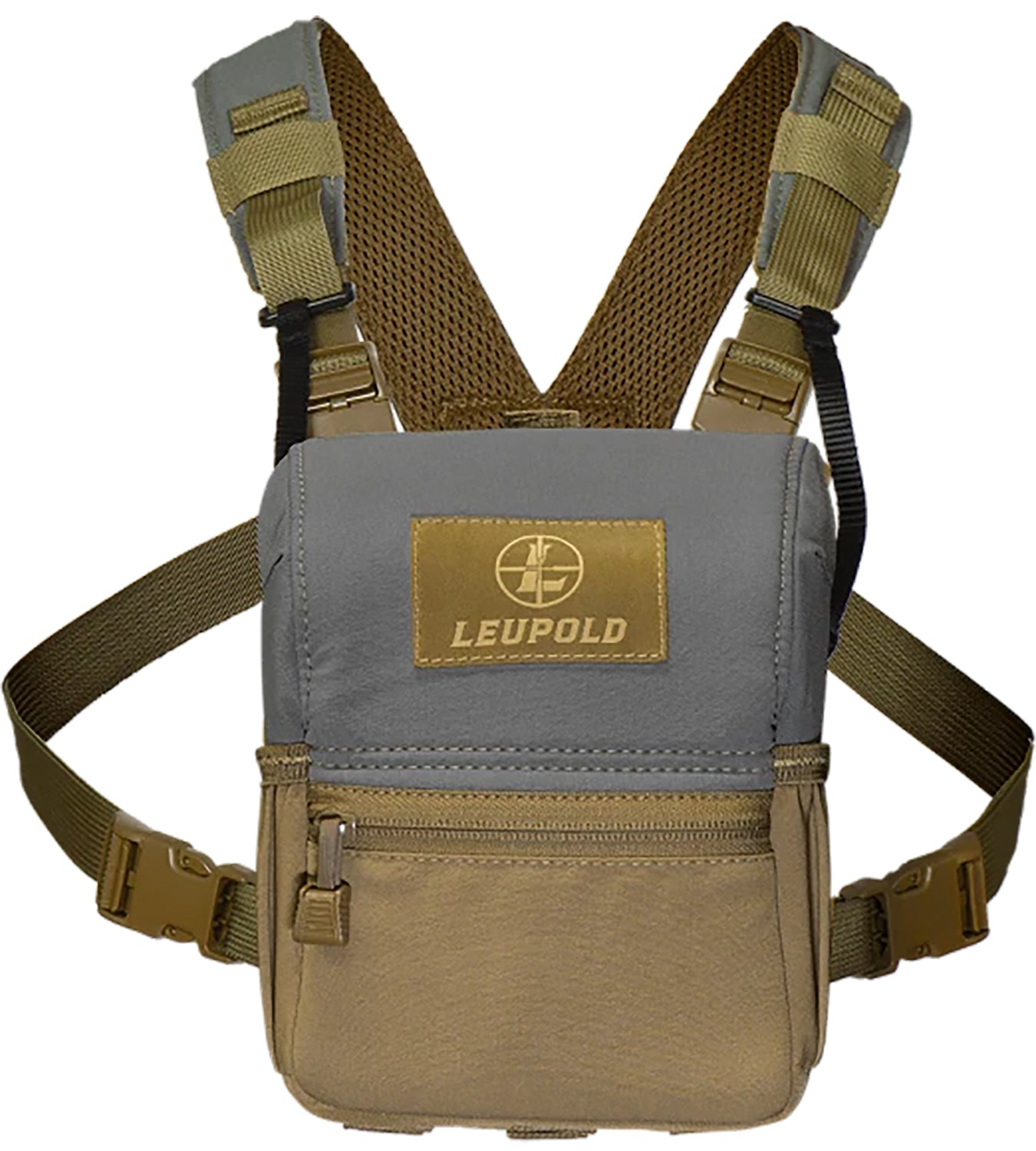 Leupold 185628 Fully Enclosed Binocular Harness with Magnetic Closure Tan/Gray