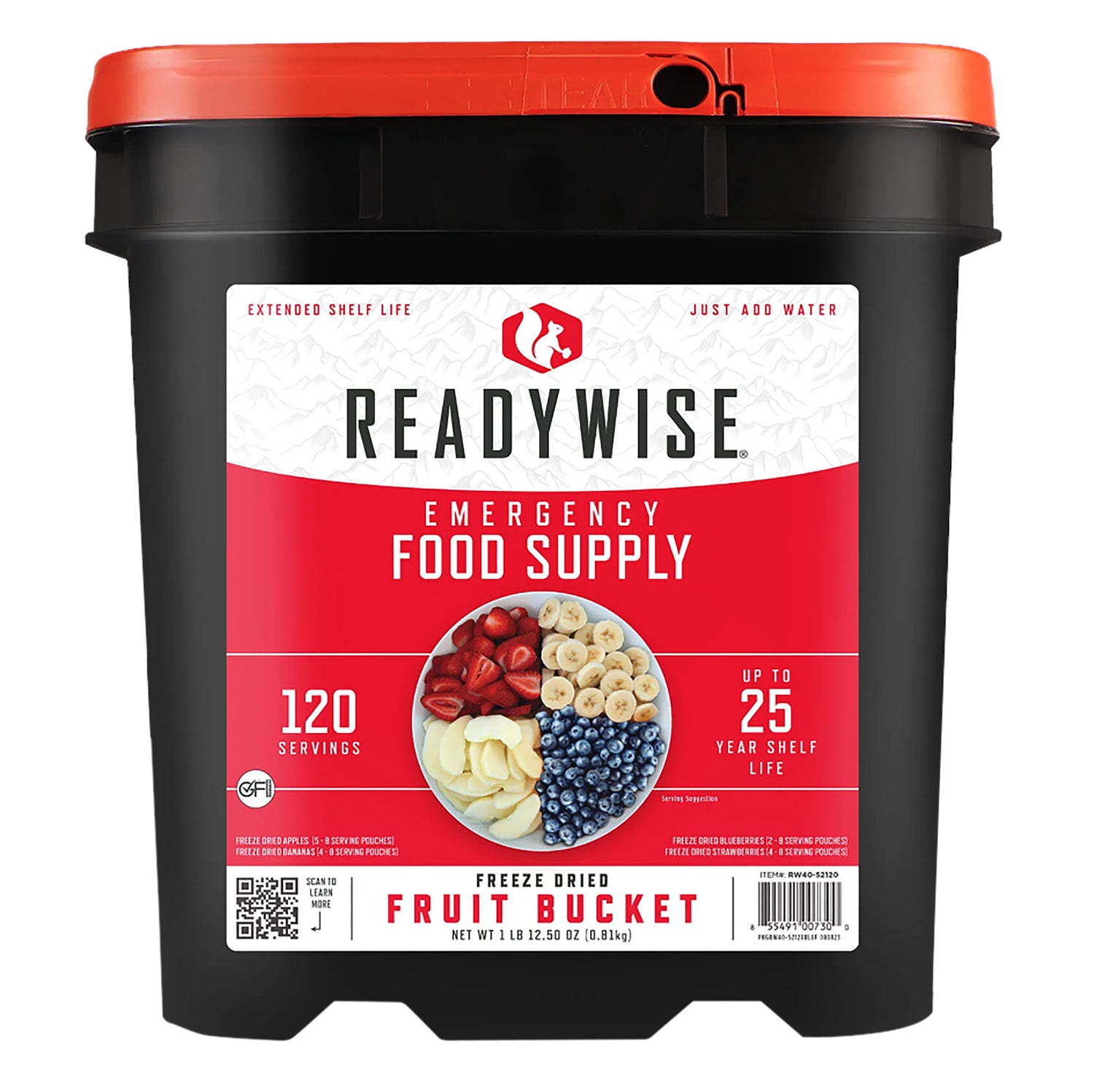 Wise Foods RW4052120 Emergency Freeze Dried Fruit Assortment 120 Servings