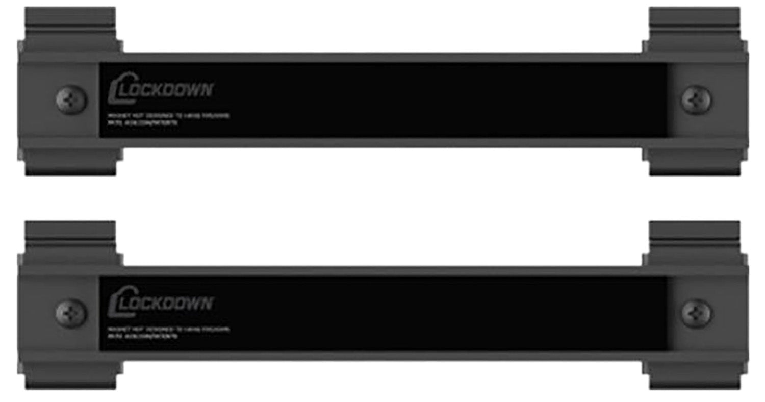 Lockdown 1215349 Securewall 8 Inch Steel Magnetic Hanger Black 2 Pack