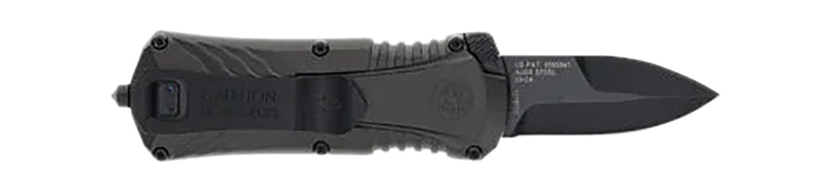 M&P 1219171 Compact OTF Plain Black Oxide Stainless Blade Gray/Black Aluminum Handle 1.90"