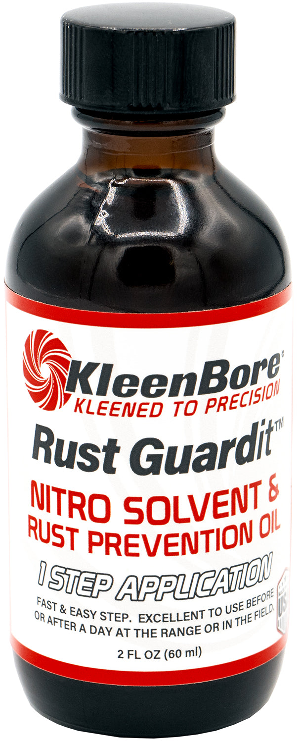 KleenBore Rust Guardit Nitro Solvent and Rust Prevention Oil 2oz Refill Bottle Case of 12