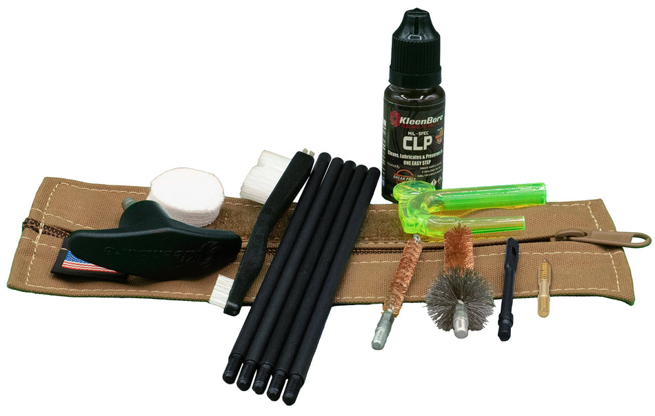 KleenBore KBMLE5.56 5.56mm Compact Military LE Rifle Tactical Cleaning Kit