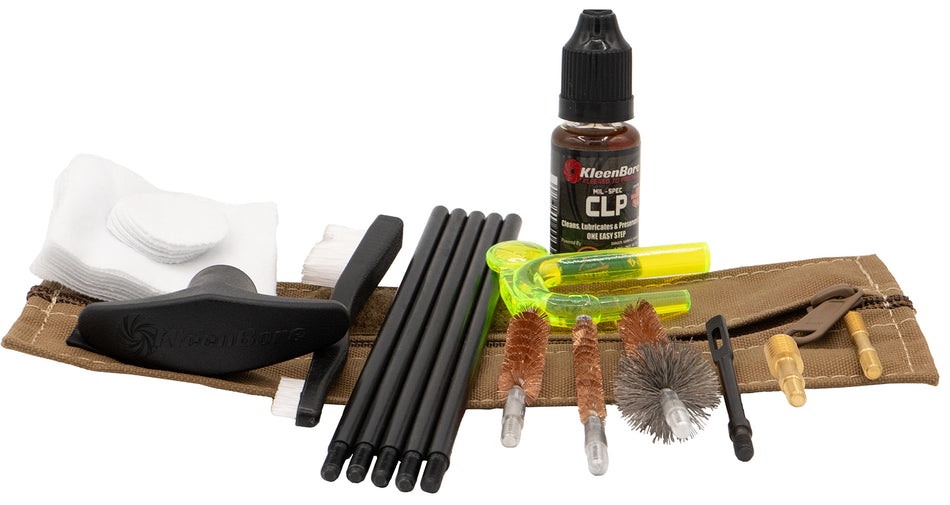 KleenBore KBMLE5.569 5.56/9mm Compact Military LE Rifle Tactical Cleaning Kit
