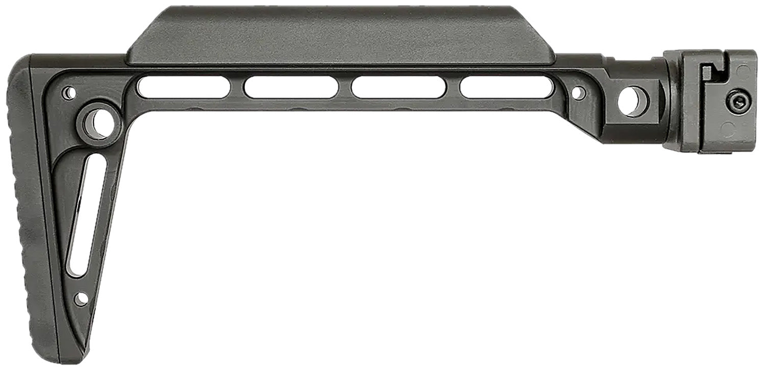 Midwest Industries Minimalistic Folding Buttstock Black Hard Coat Anodized 6061 Aluminum
