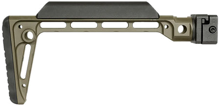 Midwest Industries Minimalistic Folding Buttstock OD Green Hard Coat Anodized 6061 Aluminum